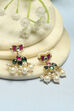 Pink Green Stone Earrings image number 0