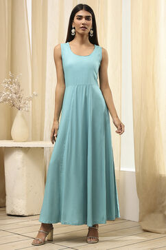 Turquoise Polyester  Dress image number 2