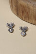 Dark Pink Stone Embellished Earrings image number 2