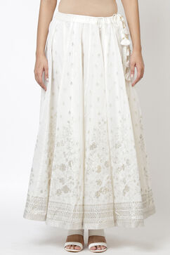 Off White Art Silk Skirt image number 0