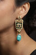 Turquoise Stone Earrings image number 3