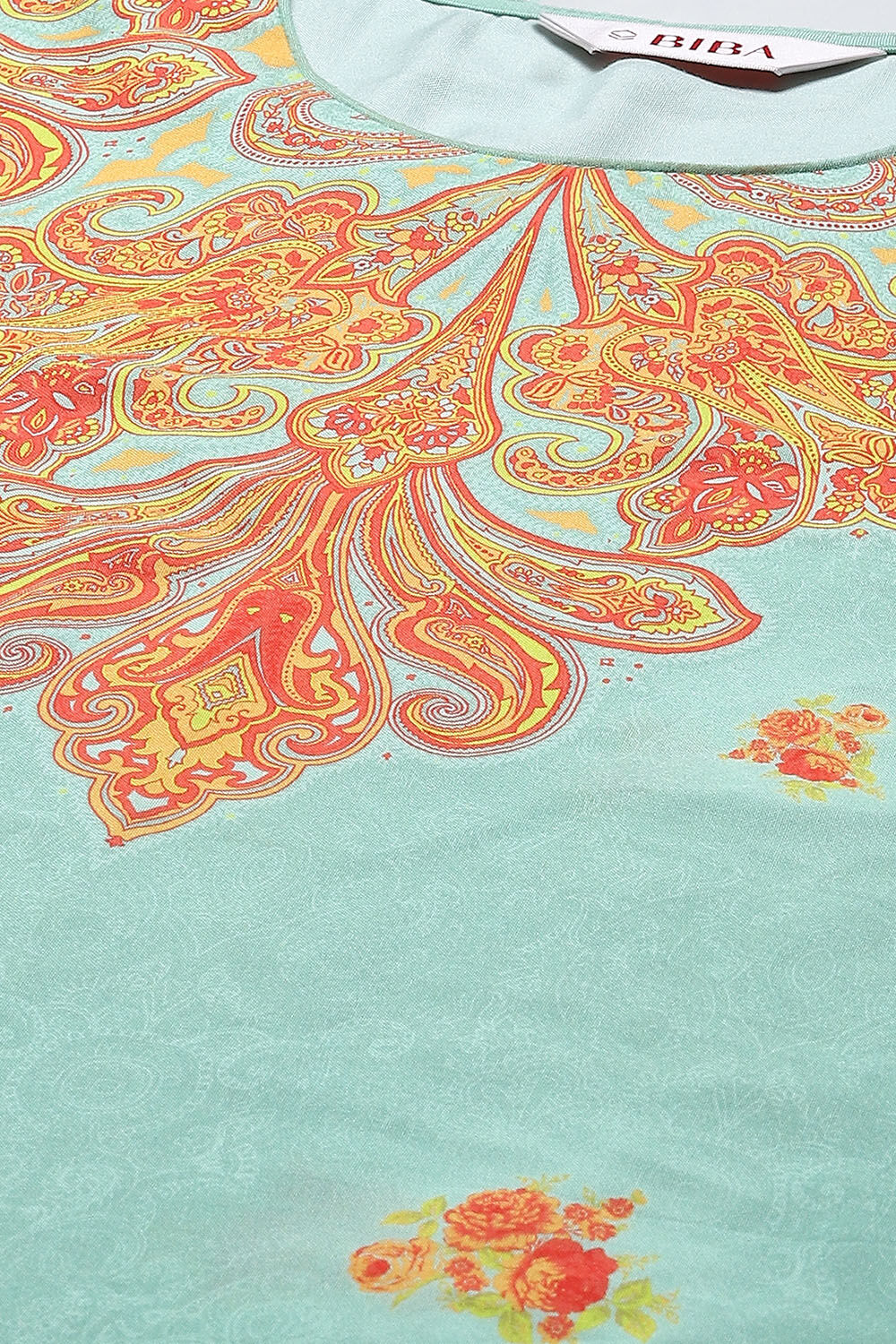 Light Blue Rayon Straight Kurta Regular Pants Suit Set image number 1