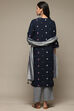 Navy Cotton Straight 3 Piece Set image number 4