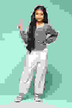 Ecru Cotton Joggers image number 0