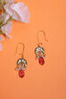 Kundan and enamel pink and blue earrings image number 2