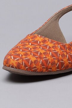 Orange Fabric Formal Sandals image number 1