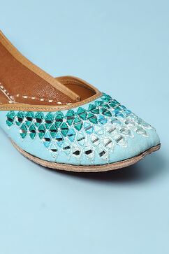 Blue PU Mojaris image number 1