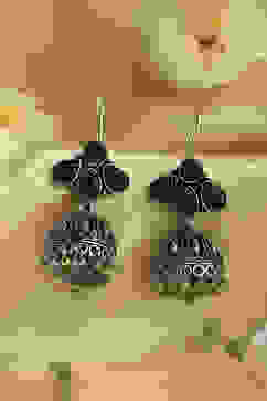 Navy Brass Jhumka image number 0