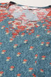 Red Cambric Kalidar Printed Kurta Palazzo Suit Set image number 1