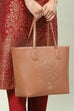 Blush Pink Pu Leather Tote Bag image number 6