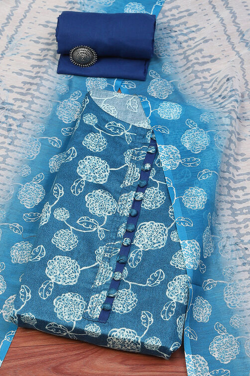 Wine Satin Unstitched Suit Set image number 0
