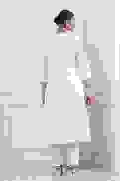 Ecru Cotton Embroidered Kalidar Suit Set image number 4