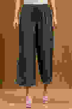 Grey Polyester Palazzo Pants image number 4