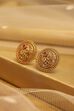 Pink Gold Plated Brass Stud Earrings image number 0