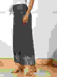 Grey Jacquard Solid Straight Palazzo Pants image number 2