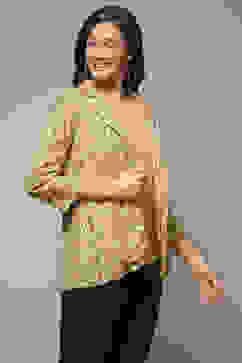 Mud Ochre LIVA Printed Jacket image number 5