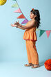 Yellow Rayon Straight 2 Piece Set image number 0