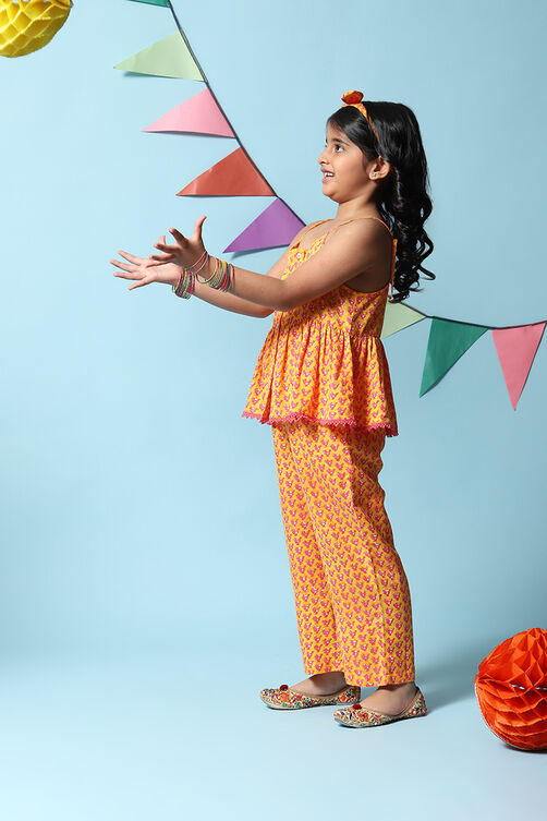 Yellow Rayon Straight 2 Piece Set image number 0