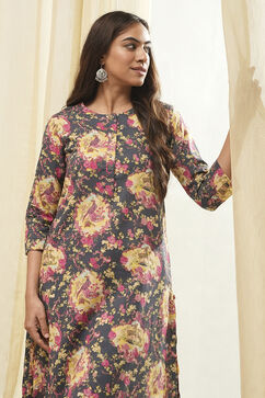 Navy Berry Rayon Flared 2 Piece Set image number 7