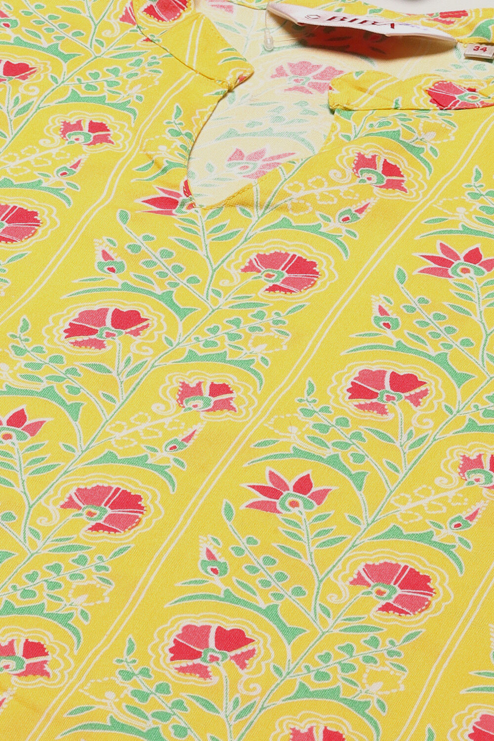 Yellow Rayon Straight Kurta Pants Suit Set image number 1