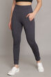 Charcoal Melange Knitted Cotton Blend Joggers image number 3