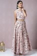 Pink Poly Metallic Cotton Lehenga Set image number 5