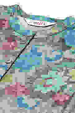 Black Rayon Flared Printed Dress image number 1