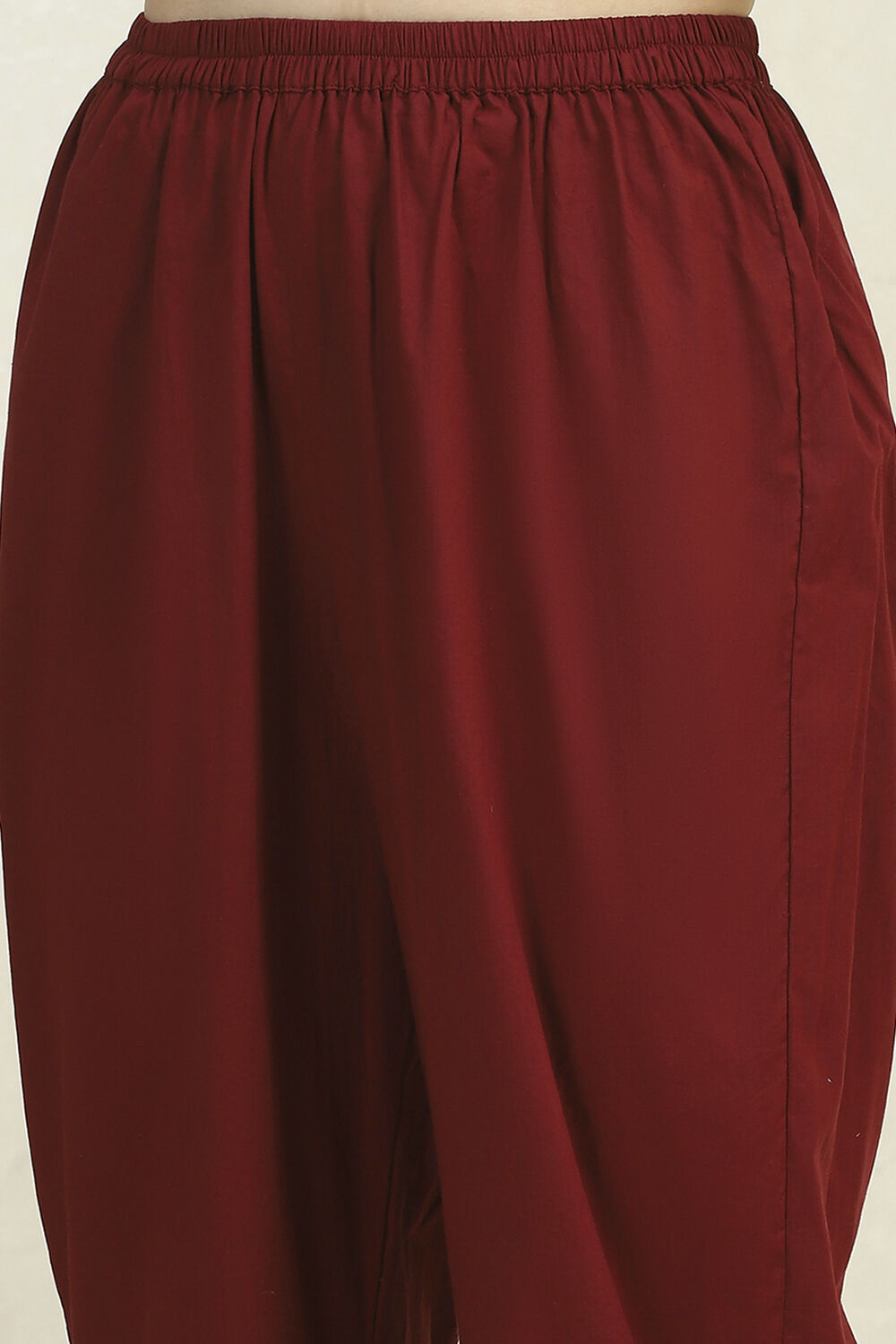 Red Cotton Digital Print Unstitched Suit Set image number 3