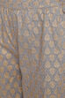 Grey Poly Metallic Cotton Straight Kurta Sharara Suit Set image number 4