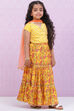 Yellow Art Silk Lehenga Set image number 6