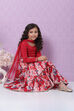 Berry Red Viscose Lehenga Set image number 0