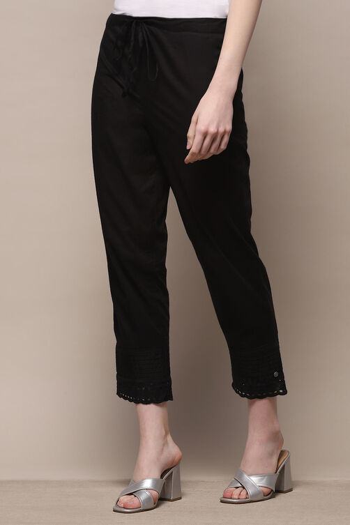 Black Cotton Pant image number 2