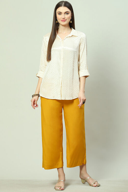 Mustard Rayon Palazzo image number 5