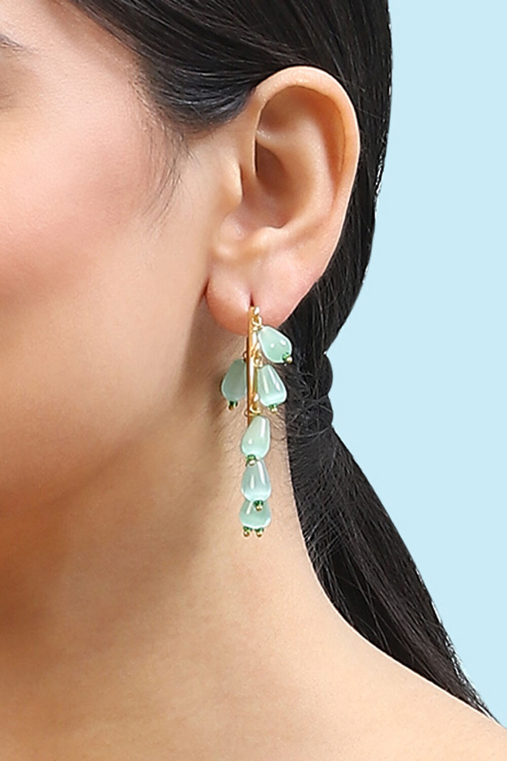 Blue Brass Earrings image number 1