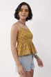 Yellow Cotton Tiered Top image number 4
