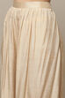 Off White Chanderi Hand Block Print Unstitched Suit Set image number 3