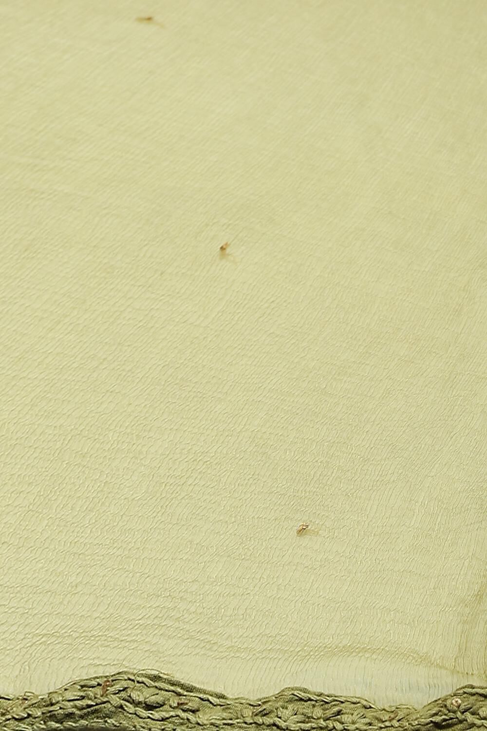 Mehandi Viscose Blend Straight Suit set image number 3