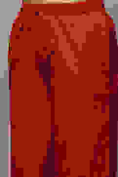 Red Cotton Blend Straight Kurta Palazzo Suit Set image number 2