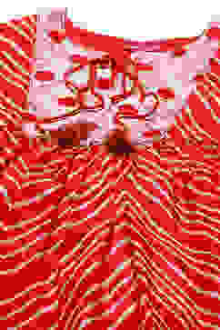 Red Polyester Tiered Dress image number 1