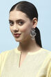 Navy Blue Oxidised Stone Studded Danglers image number 1