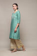 Navy Blue Rayon Straight Kurta Pants Set image number 0