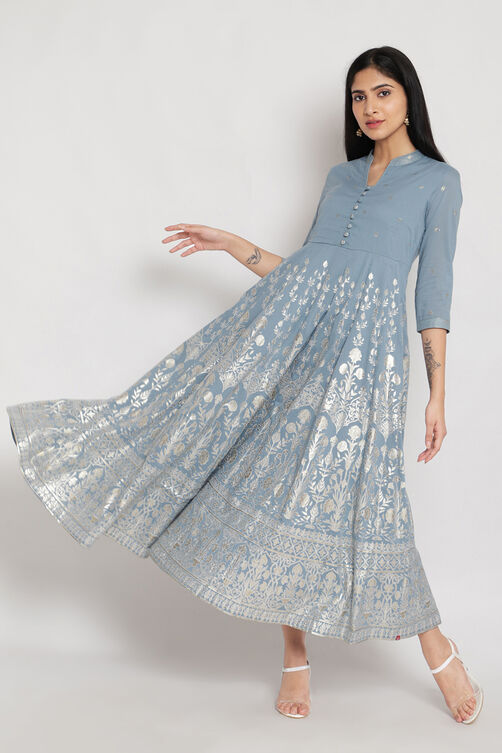 Off White Cotton Dress image number 2