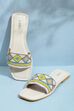 White Fabric Sandals image number 0