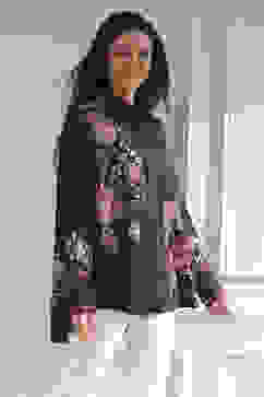 Brown Cotton Floral Printed Shirt image number 4