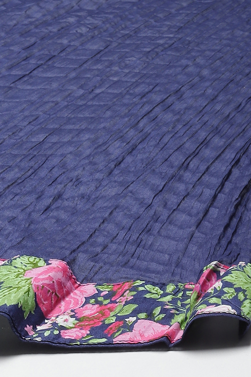 Pink Cotton Anarkali Kurta Palazzo Suit Set image number 3