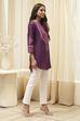 Purple Printed Straight Short Kurta image number 5