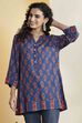 Indigo Viscose Rayon Straight Kurta image number 6