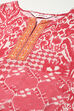Teal Cotton Blend Printed Kurti image number 1