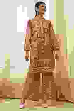 Rust Pure Cotton Printed Kurta Set image number 6