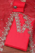 Pink Viscose Silk Unstitched Suit set image number 0